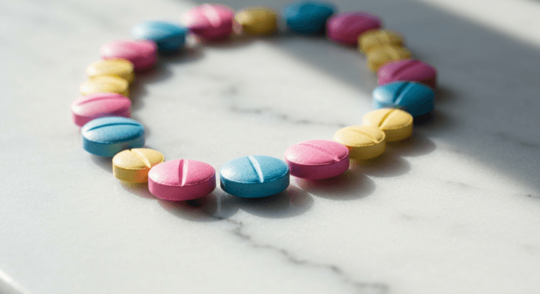 Happy Pills: Když léky stáhnou do závislosti (2026) 11 Ilustrace antidepresiv známých jako happy pills a riziko závislosti