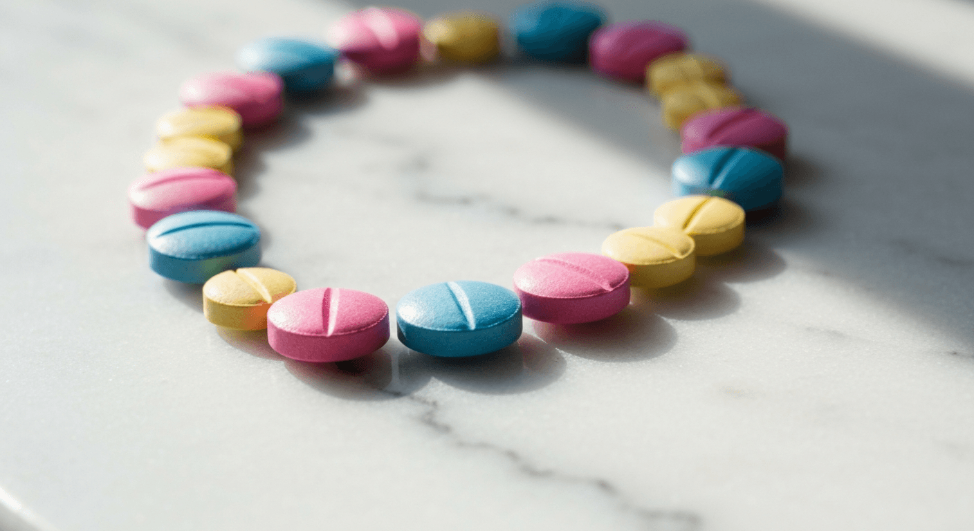 Happy Pills: Když léky stáhnou do závislosti (2026) 1 Ilustrace antidepresiv známých jako happy pills a riziko závislosti